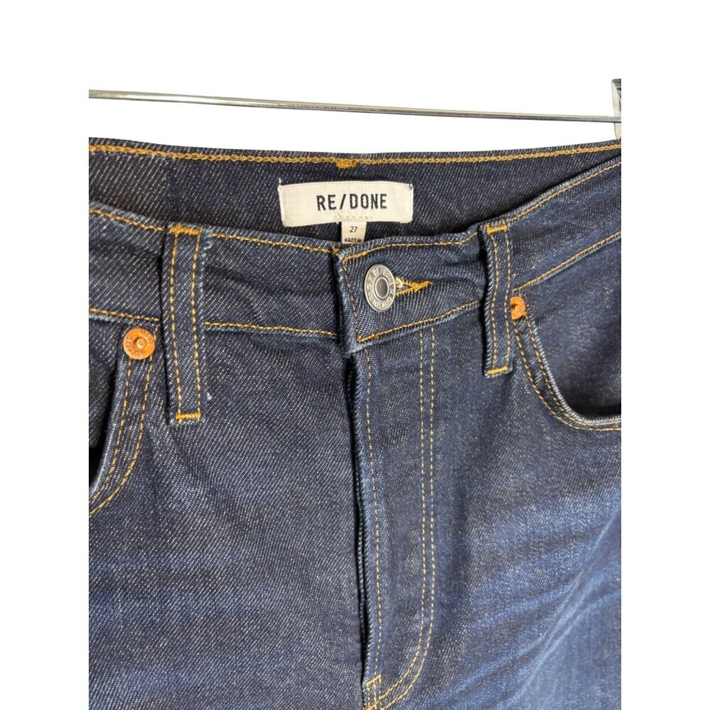 Re/Done High Waist Crop Wide Leg Stretch Jeans Barely Worn-sz 27 - Picture 6 of 12